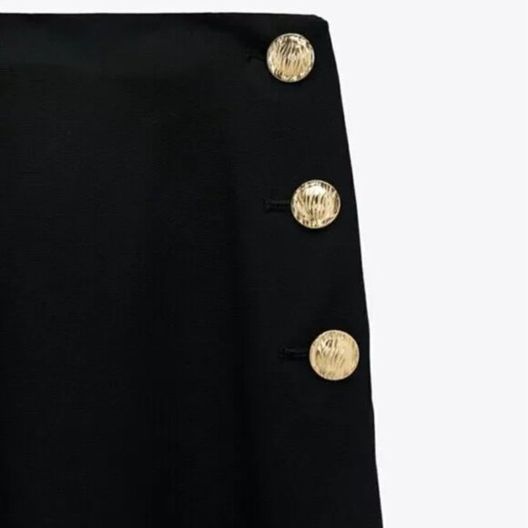 ZARA nwt ASYMMETRIC BUTTON SKIRT - small - Picture 8 of 8